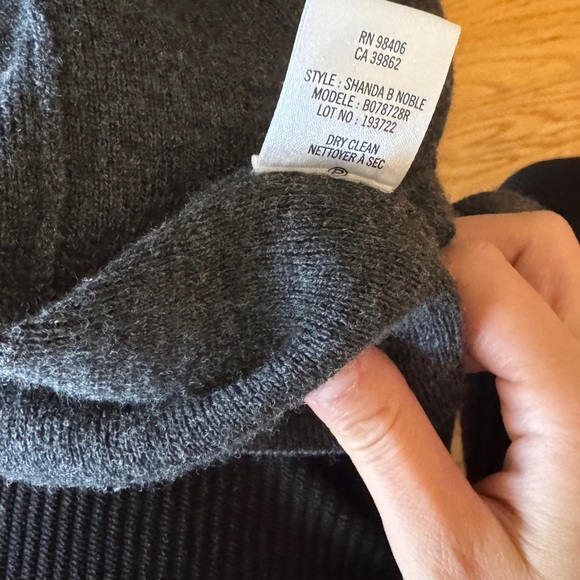 Theory Wool Blend Long Knit Cardigan Sweater Drape - Picture 5 of 5